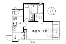 シャーメゾン明石 1階1Kの間取り
