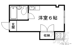 エンジョイ山本ビル 2階ワンルームの間取り