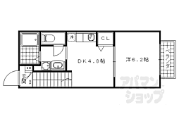カーサ　ディ　カメリア 2階1DKの間取り