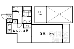 京阪本線 中書島駅 徒歩3分の賃貸マンション 3階1DKの間取り