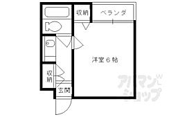 京阪本線 龍谷大前深草駅 徒歩10分の賃貸マンション 3階1Kの間取り