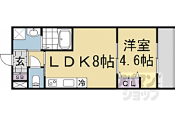 Ｐｉｌｉｎａ　山科西野 3階1LDKの間取り