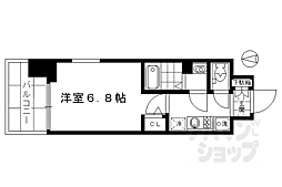 アスヴェル京都七条通 5階1Kの間取り