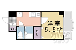 ＬＡＣＡＳＡ山科 3階1Kの間取り