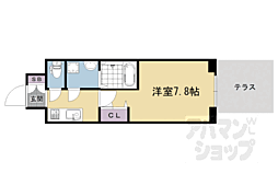 エスリード京都梅小路アヴェニテ 1階1Kの間取り