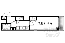 京都市営烏丸線 四条駅 徒歩7分の賃貸マンション 4階1Kの間取り