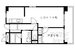 グレースコンフォート御陵 2階1LDKの間取り