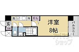 ソルテラス京都ＪＵＪＯ薫 7階1Kの間取り