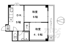 プラザハイツ 3階2DKの間取り
