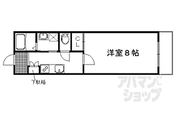 京都地下鉄東西線 太秦天神川駅 徒歩11分の賃貸マンション 3階1Kの間取り
