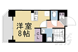 ＴＨＥ　ＧＡＲＮＥＴ　ＳＵＩＴＥ　ＲＥＳＩＤＥＮＣＥ　西七条 5階ワンルームの間取り