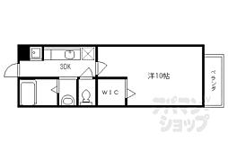 京阪本線 藤森駅 徒歩9分の賃貸アパート 1階1Kの間取り