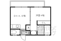 近鉄京都線 近鉄丹波橋駅 徒歩7分の賃貸アパート 1階1DKの間取り