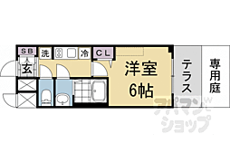 プレサンス十条凛華 1Kの間取図画像