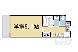 Ｌａ　Ｖｉｔａ東寺 2階1Kの間取り