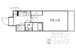 アーバンフラッツ五条堀川 4階1Kの間取り