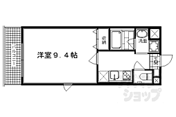 阪急京都本線 西京極駅 徒歩14分の賃貸マンション 3階1Kの間取り