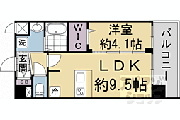 阪急京都本線 西院駅 徒歩11分の賃貸マンション 2階1LDKの間取り