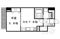 ときわぎ 1DKの間取図画像