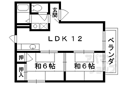セント・ヴィラージュ2 2LDKの間取図画像