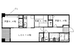 サーパスシティ西院日照町 3LDKの間取図画像
