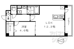 パルティール東山 1LDKの間取図画像