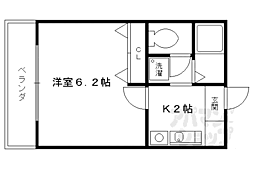 サウスポイントハウゼン 1Kの間取図画像