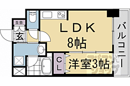 ピーノ京都西大路 1LDKの間取図画像