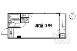 千代ビルチェリーアート東山 ワンルームの間取図画像