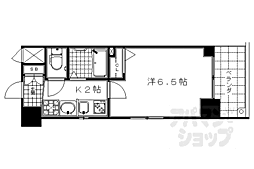 エステムプラザ京都烏丸五条 1Kの間取図画像