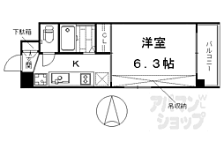 AQUAPLACE京都東寺 1Kの間取図画像
