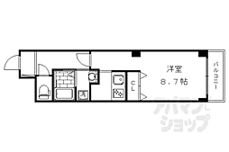 サクセスコート 1Kの間取図画像