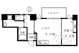 VILLAMARY五条 1LDKの間取図画像
