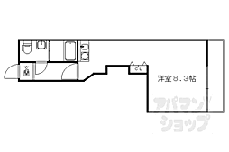 ブリエ西大路 1Kの間取図画像