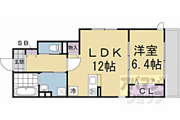 ドゥマール1 1LDKの間取図画像