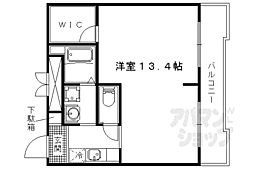 サンガーデン・山科 1Kの間取図画像