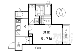 シャーメゾン明石 1Kの間取図画像