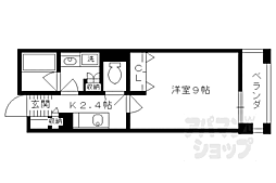 パインフィールド洛東 1Kの間取図画像
