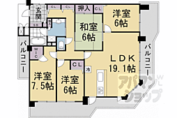 パデシオン山科夢ケ丘 4LDKの間取図画像