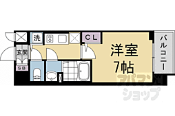 ベラジオレガシー葛野大路八条 1Kの間取図画像