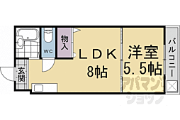 ティファニーハイツ 1LDKの間取図画像
