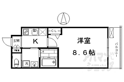 サムティ京都西大路 1Kの間取図画像