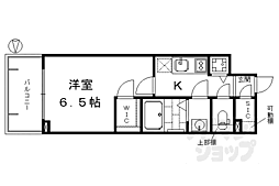 エスリード京都梅小路 1Kの間取図画像