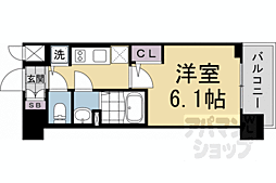 ベラジオレガシー葛野大路八条 1Kの間取図画像