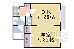 プラネシア星の子山科駅前 1DKの間取図画像
