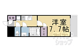 ESPLACE京都駅ウエスト 1Kの間取図画像