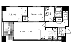 エルシア四条麩屋町 2LDKの間取図画像