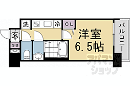 プレサンスTHEKYOTO新町通 1Kの間取図画像