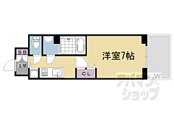 エスリード京都梅小路アヴェニテ 1Kの間取図画像