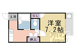 エクセレント日ノ岡 1Kの間取図画像